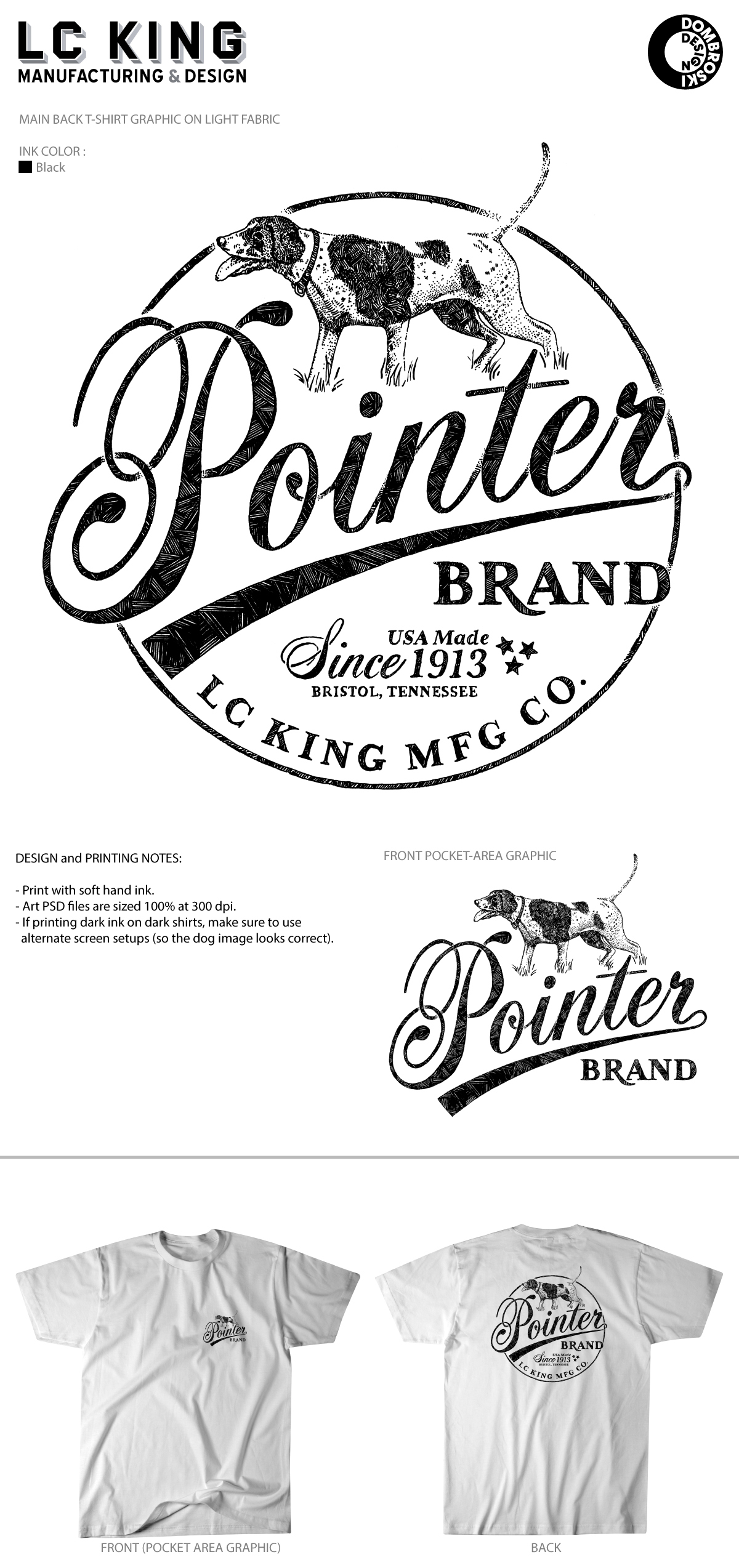 T-Shirt Design for Pointer Brand and LC King — Ray Dombroski