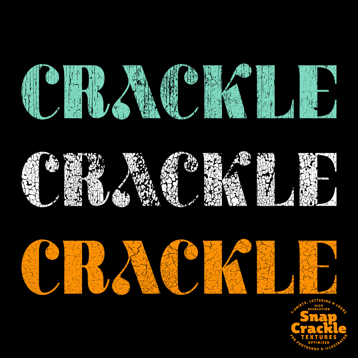 Snap Crackle - Cracked Paint Textures for Photoshop and Illustrator