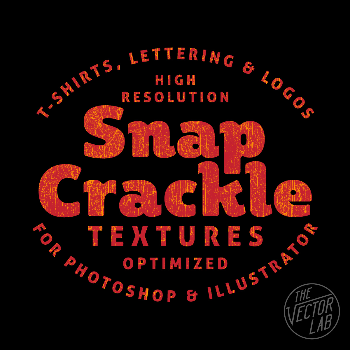 Snap Crackle Textures for Photoshop and Illustrator