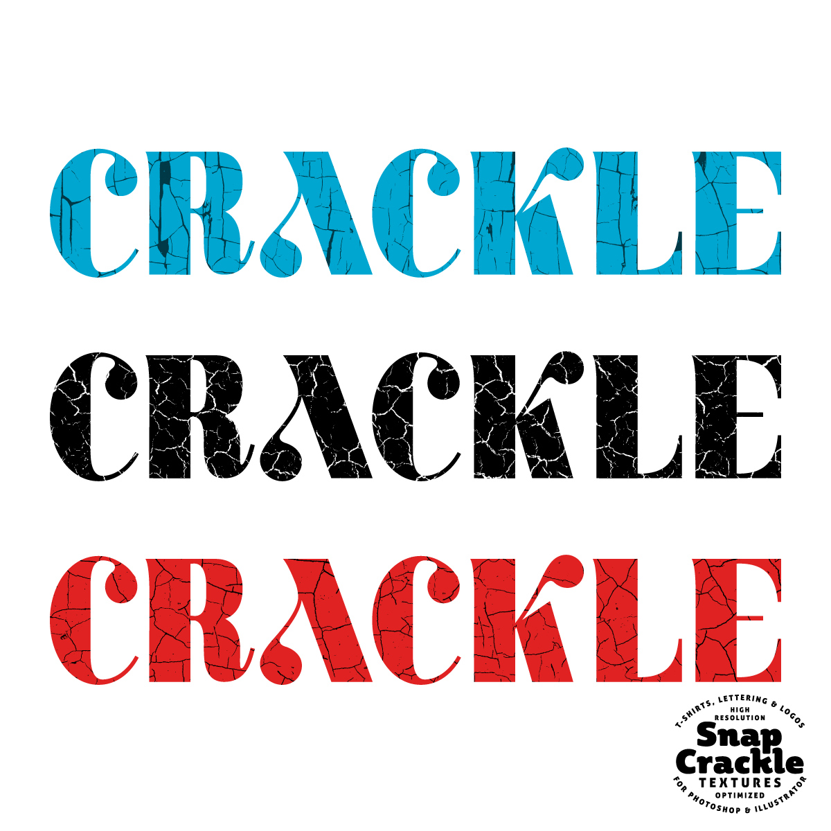 Snap Crackle Textures for Photoshop and Illustrator