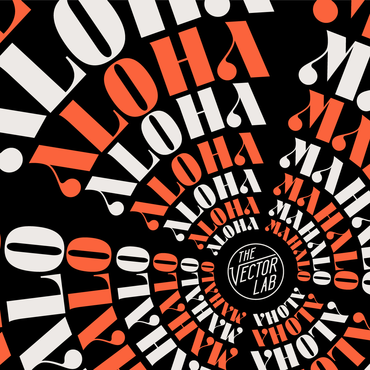 Aloha & Mahalo - AVISTA font by Ray Dombroski & TheVectorLab