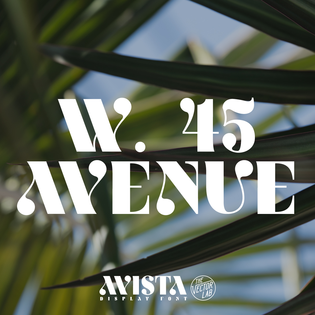 W. 45 Avenue - AVISTA font by Ray Dombroski & TheVectorLab
