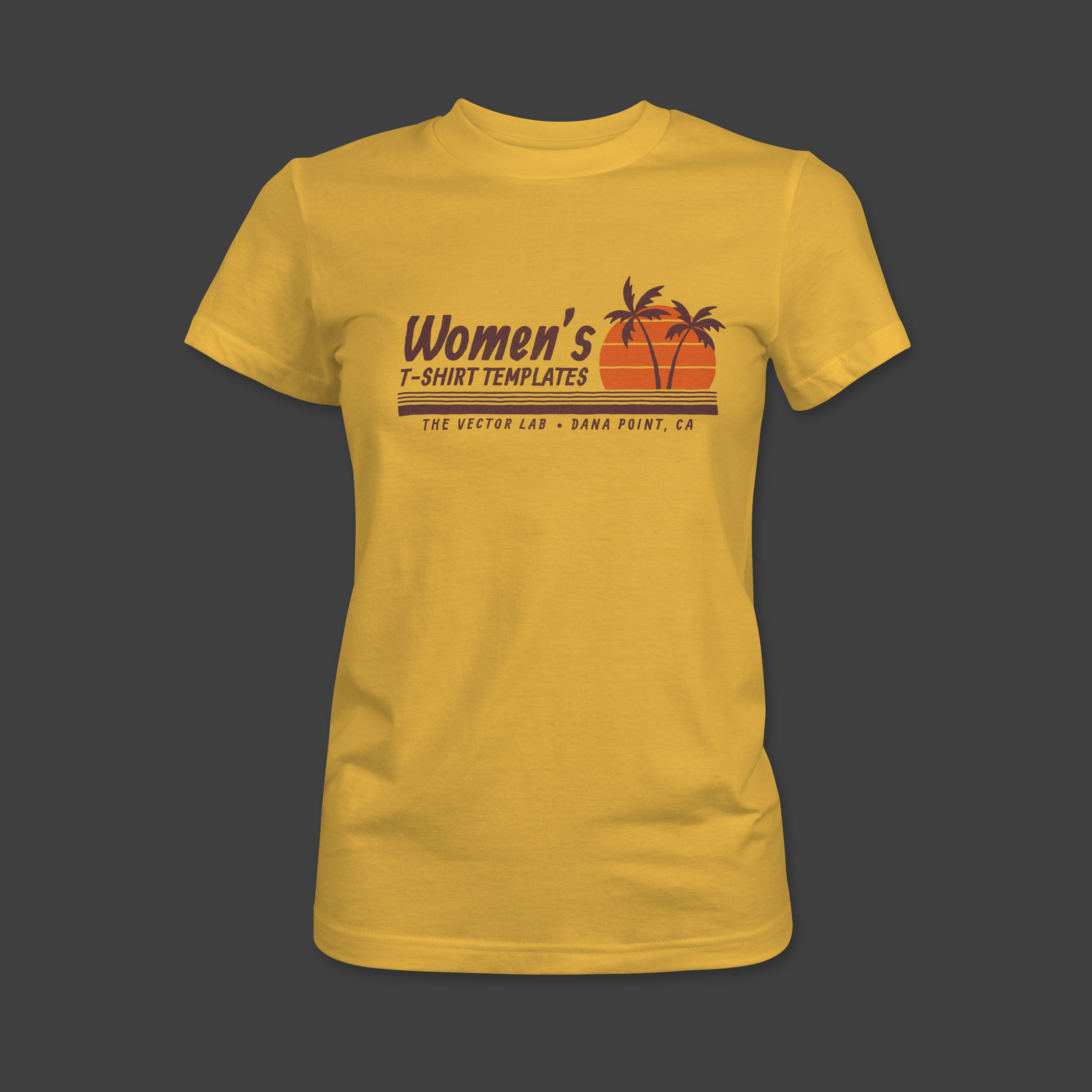 Women's T-Shirt Mockup Templates - Illustrator