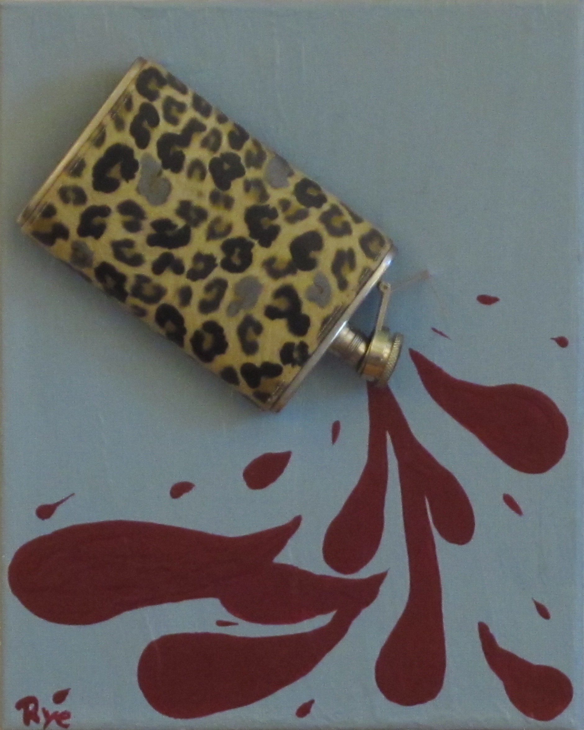 “Dracula Spills His Snack” Baduna Draguta, 1945 Flask on Goat Skin K.L. 