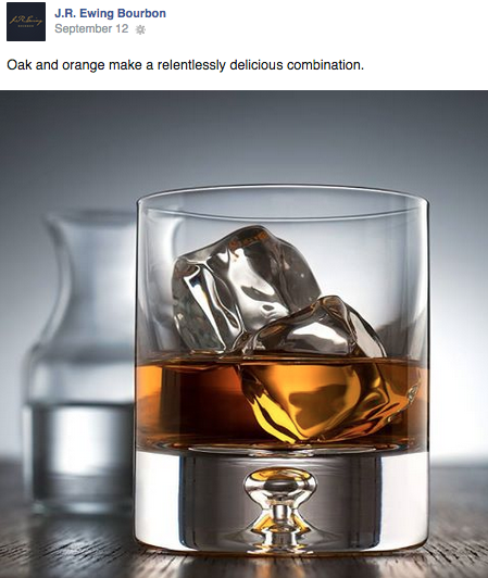 Social Writing for J.R. Ewing Bourbon