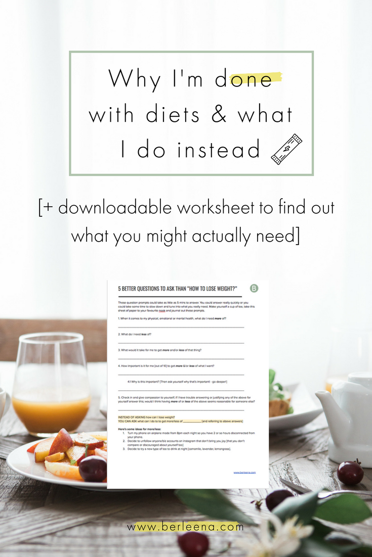 Why I'm done with dieting & what I do instead — Berleena | Intuitive ...