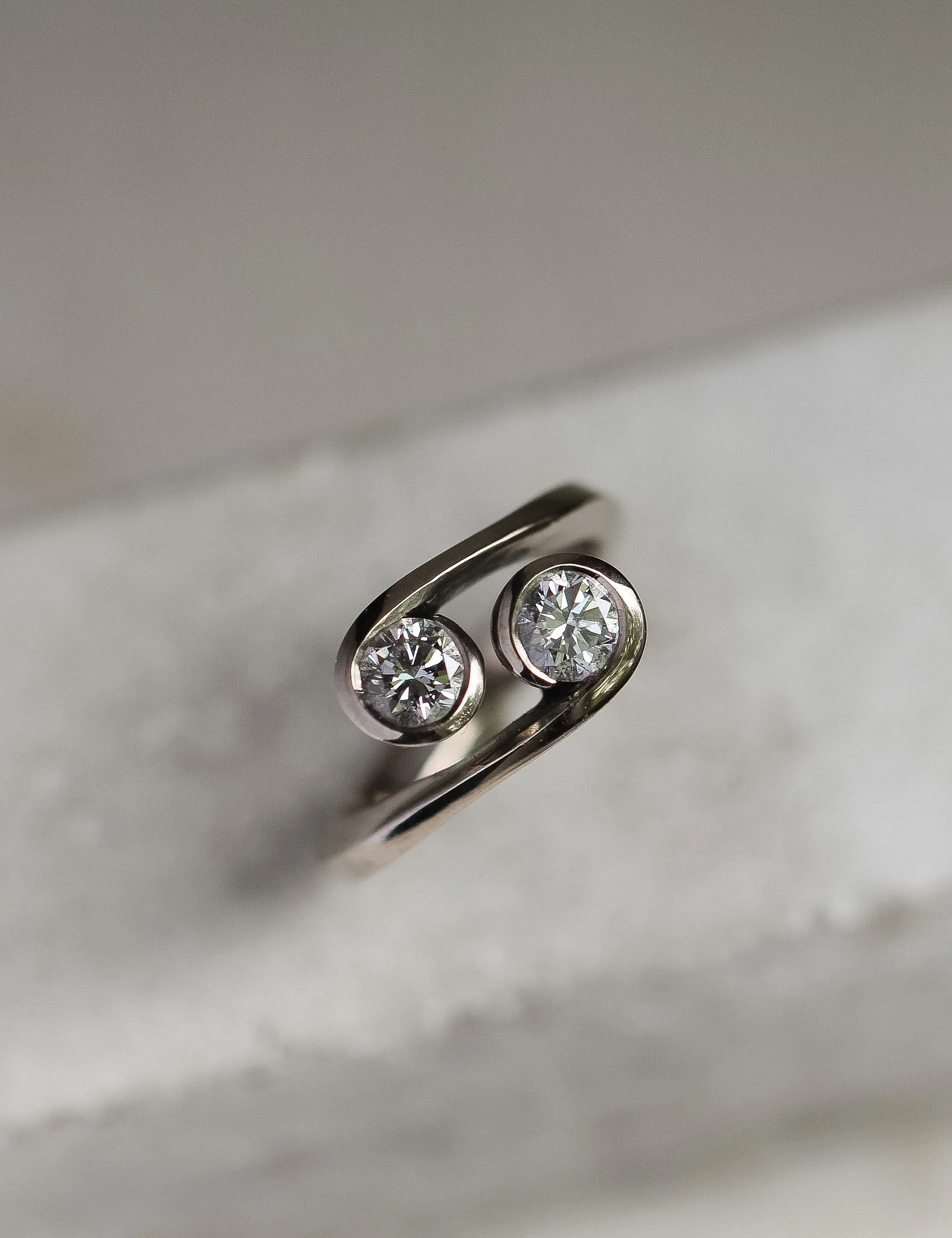 Heirloom diamonds, set in 14ct white gold.