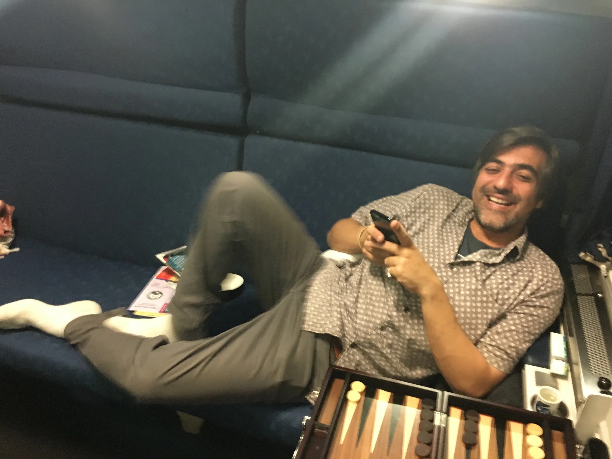 took a 15 hour overnight train ride home with this joker, A.D. atilla..... after filming for 59 days including a crazy last week of many 17 hour days i figured a train would help me relax. i some how convinced him the same. i don't think he really understood how long a ride it was until we boarded. 