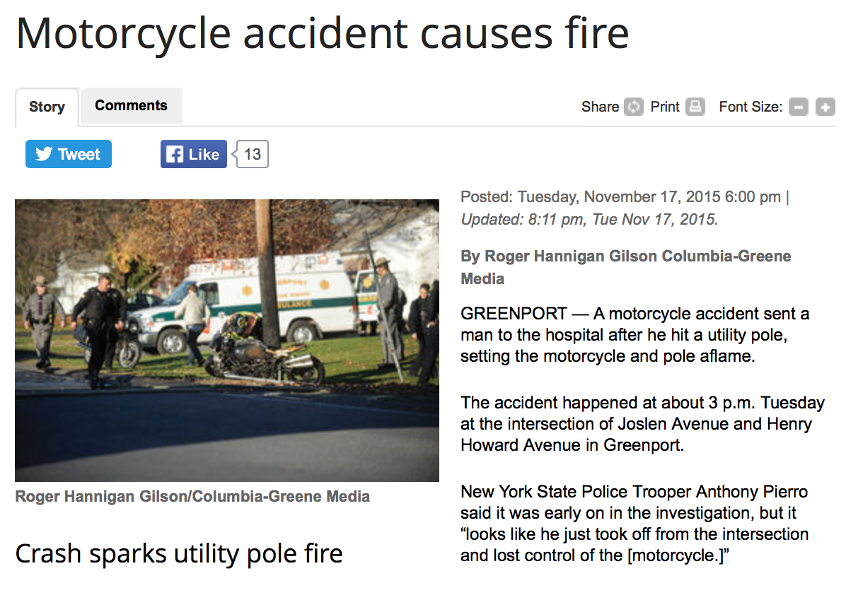 i make the local paper. thats me in the white jacket. 