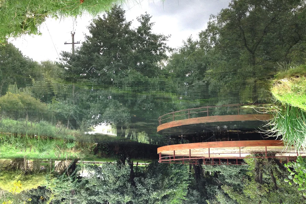 upside-down water reflections, Drilon Park, © alketa misja photography