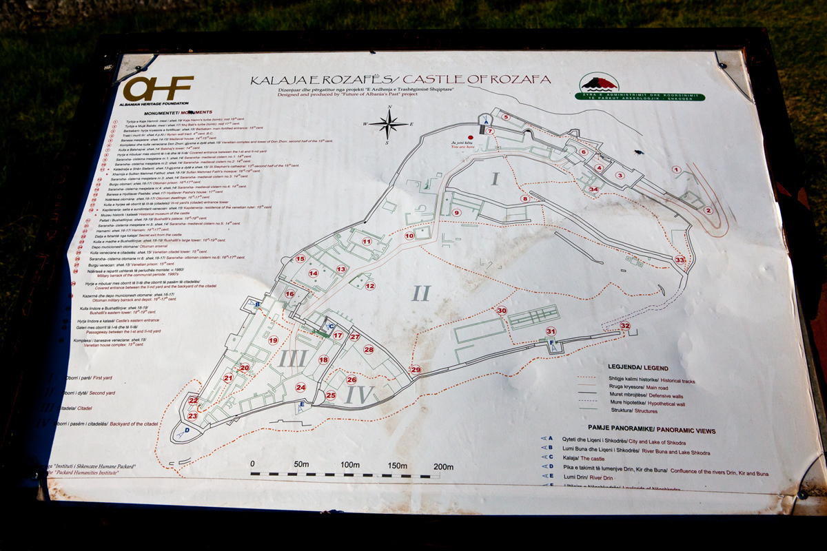 The Map of Rozafa Castle in Shkodra, Albania ©alketa misja photography, november 2015