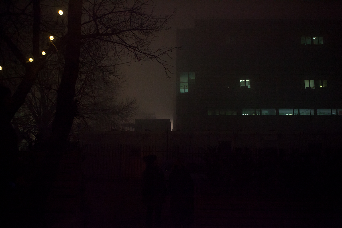 City fragment, downtown area, Prishtina by Night, alketamisja photography, december 2015