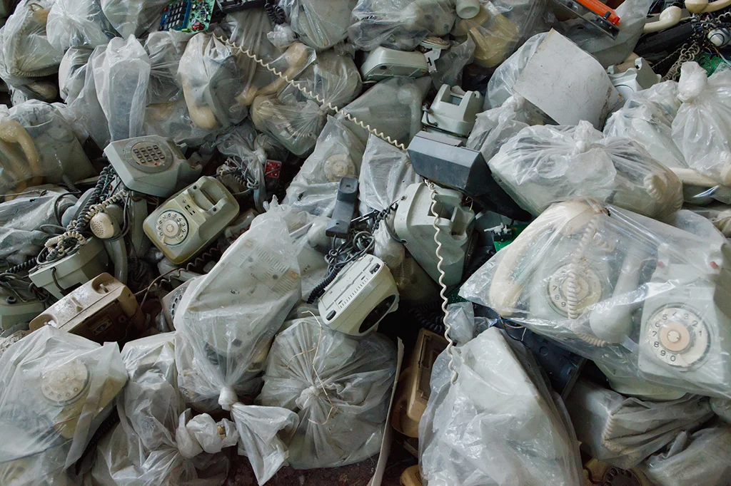 "Old Telephones used in Ex-Automobile Plant". Copyright Alketa Misja photography