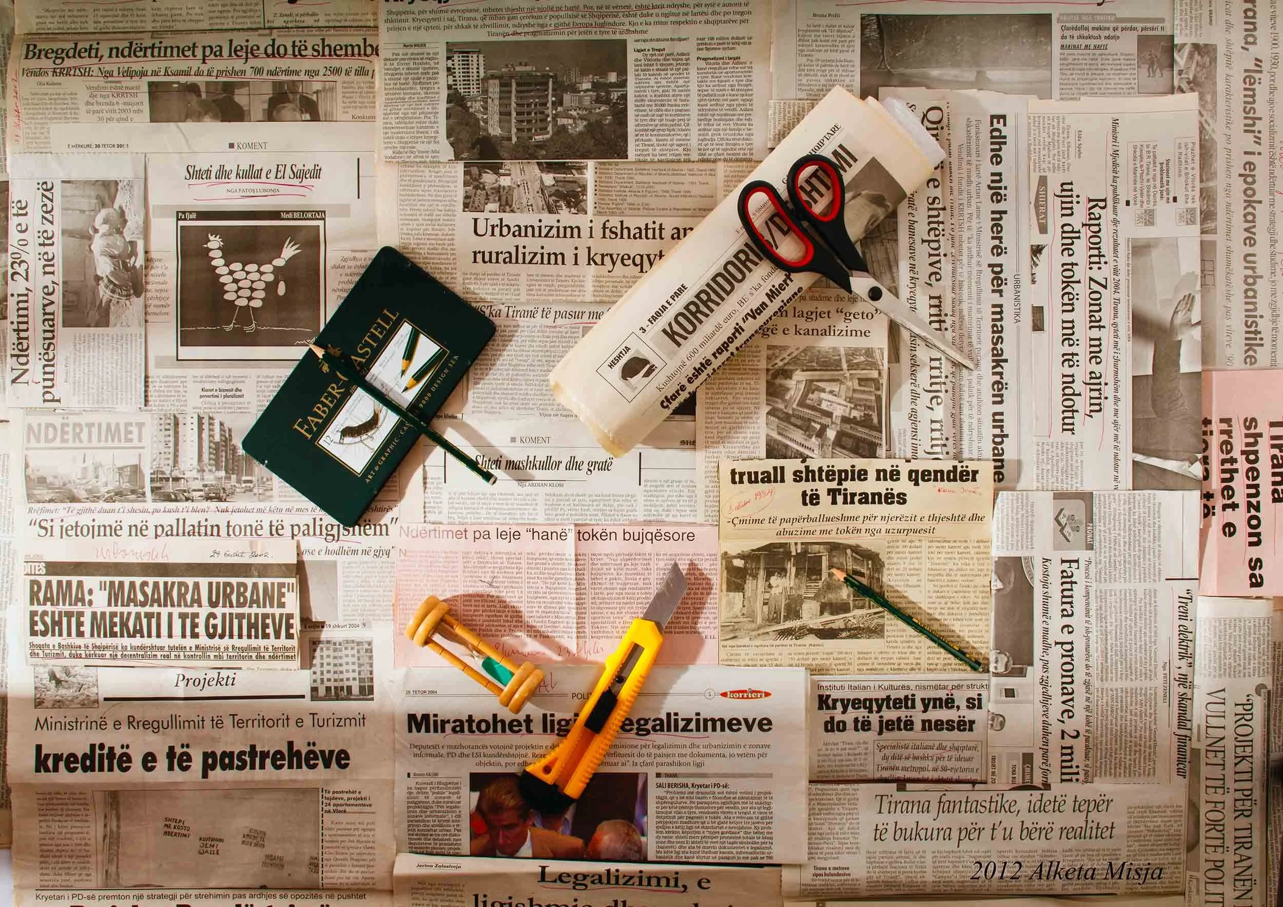 still life with newspapers, photography Alketa Misja