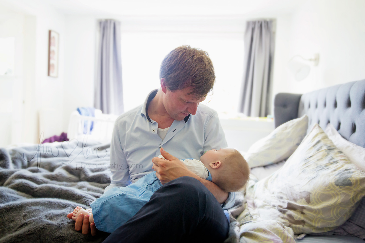 Dad with baby photography