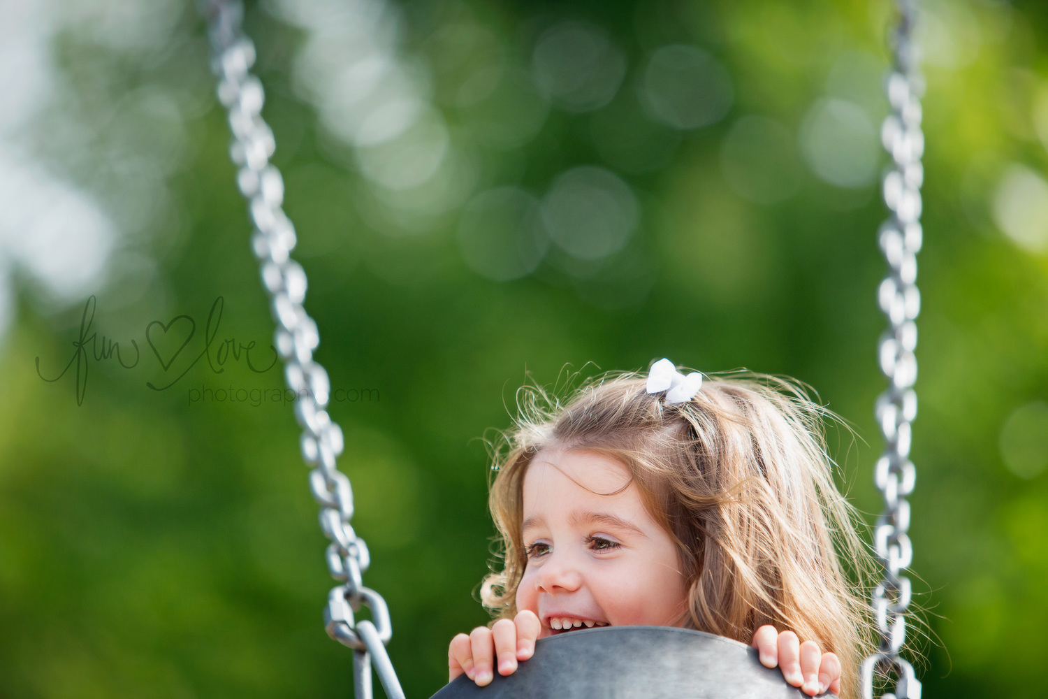 Girl in Swing Natural Childrens Photography