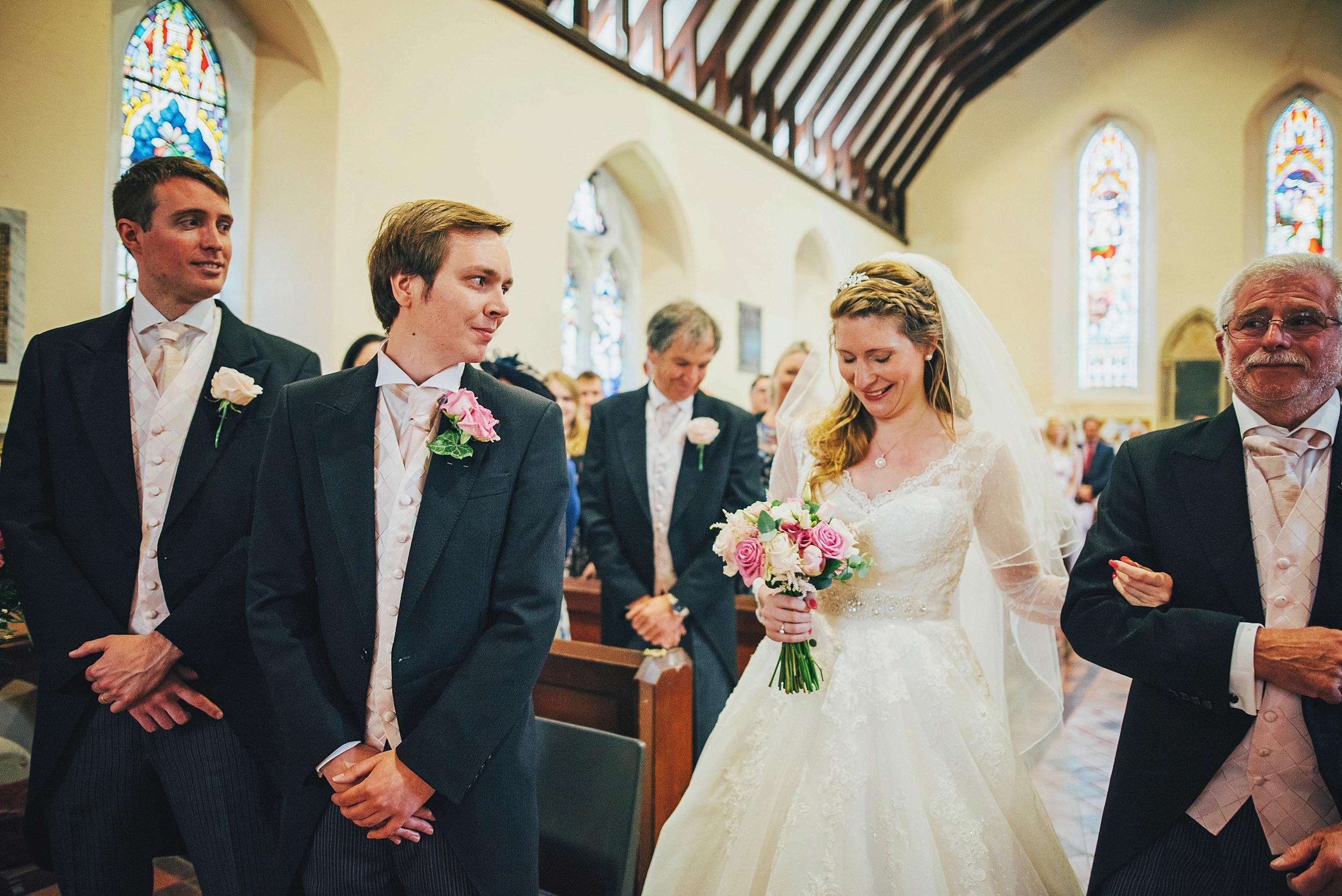 Traditional Wedding at Shakespeare's Church Stratford Upon Avon Town Hall Bride wears Charlotte Balbier Essex UK Documentary Wedding Photographer