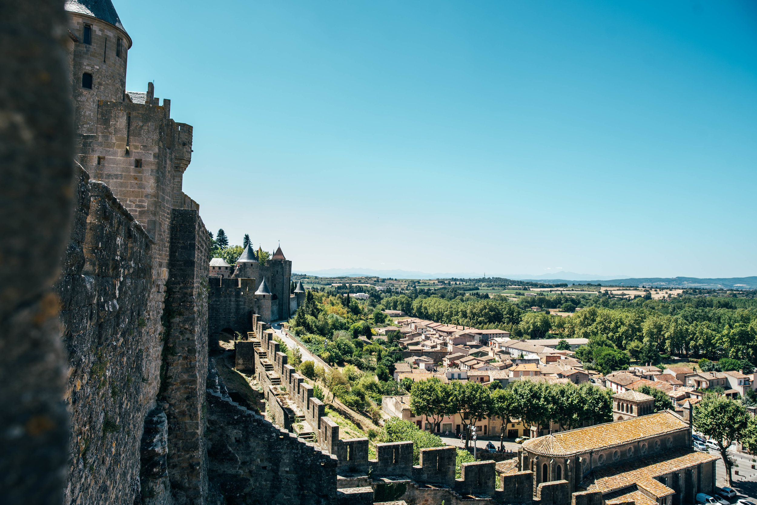 Walls of Carcassonne Citadel France Essex UK Documentary Photographer