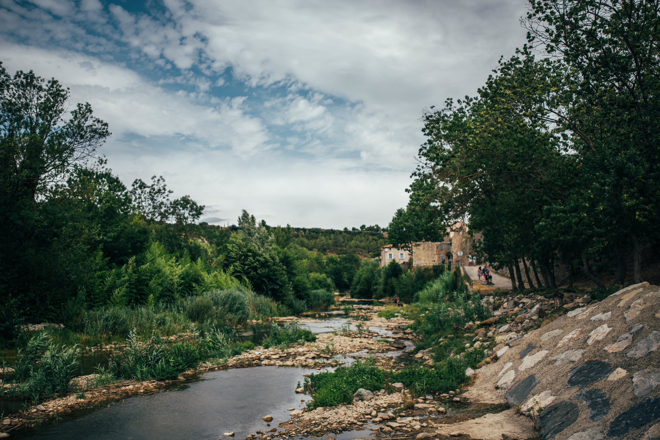 River banks in Lagrasse France Essex UK Documentary Photographer