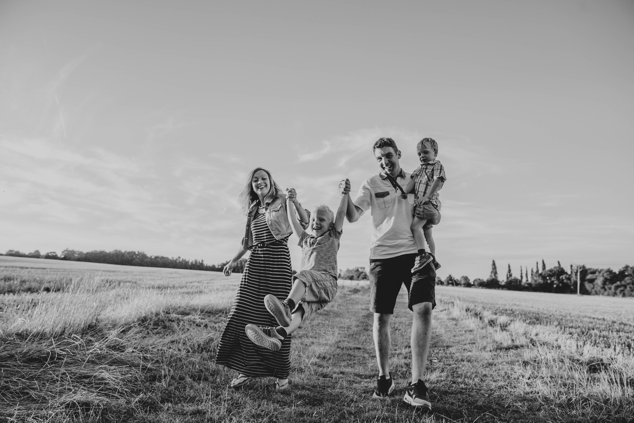 Sunset Golden Hour Summer Family Lifestyle Shoot Essex UK Documentary Portrait Photographer