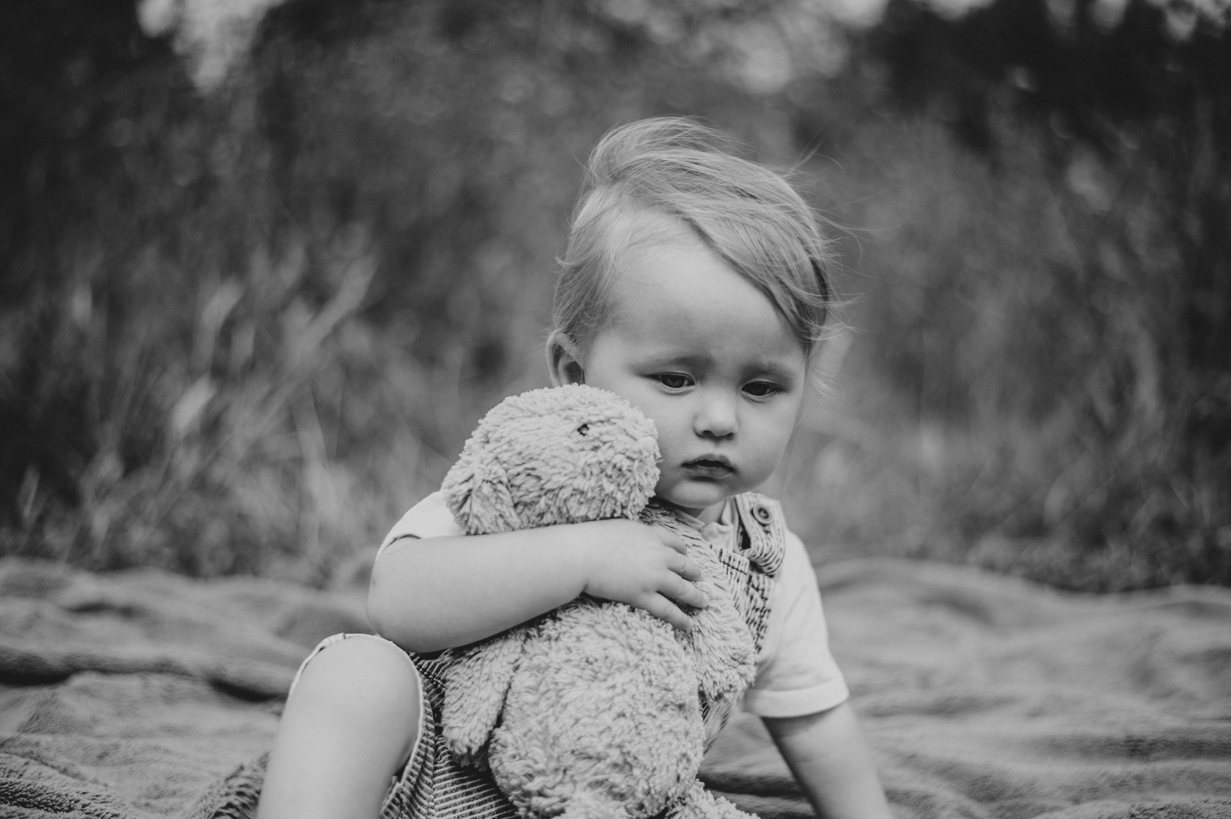 Baby boy with teddy Essex UK Documentary Portrait Photographer