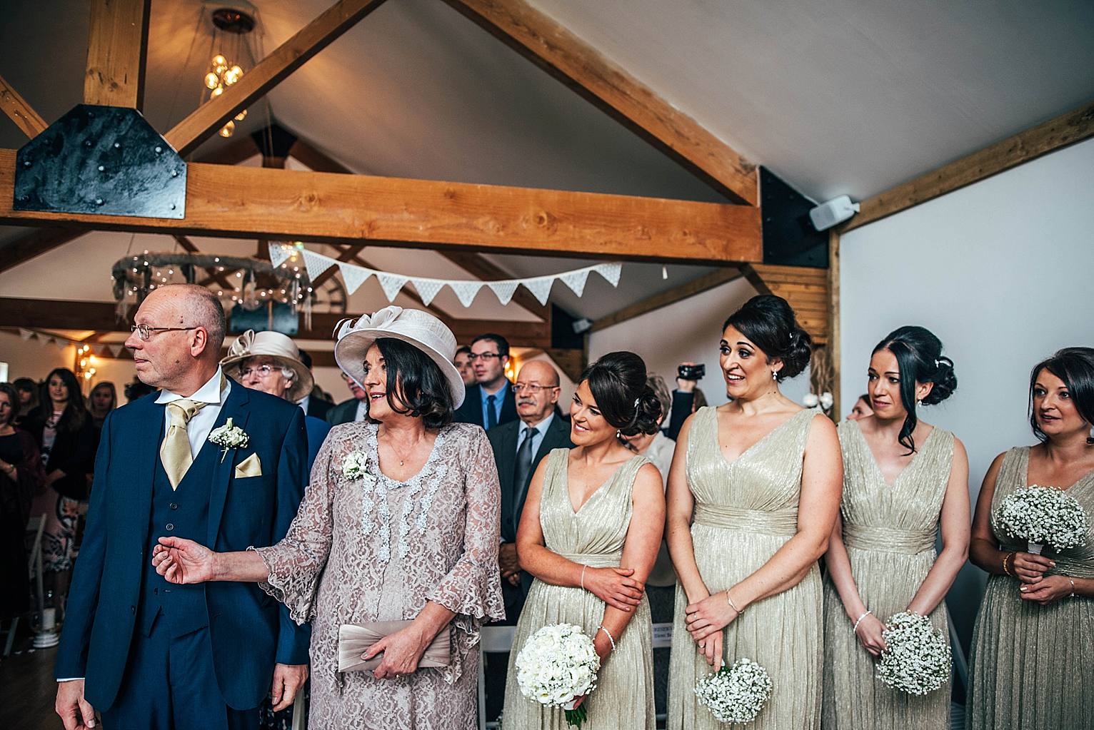 Champagne Gold Autumn Maidens Barn Essex Wedding Bride wears Justin Alexander Documentary Photographer