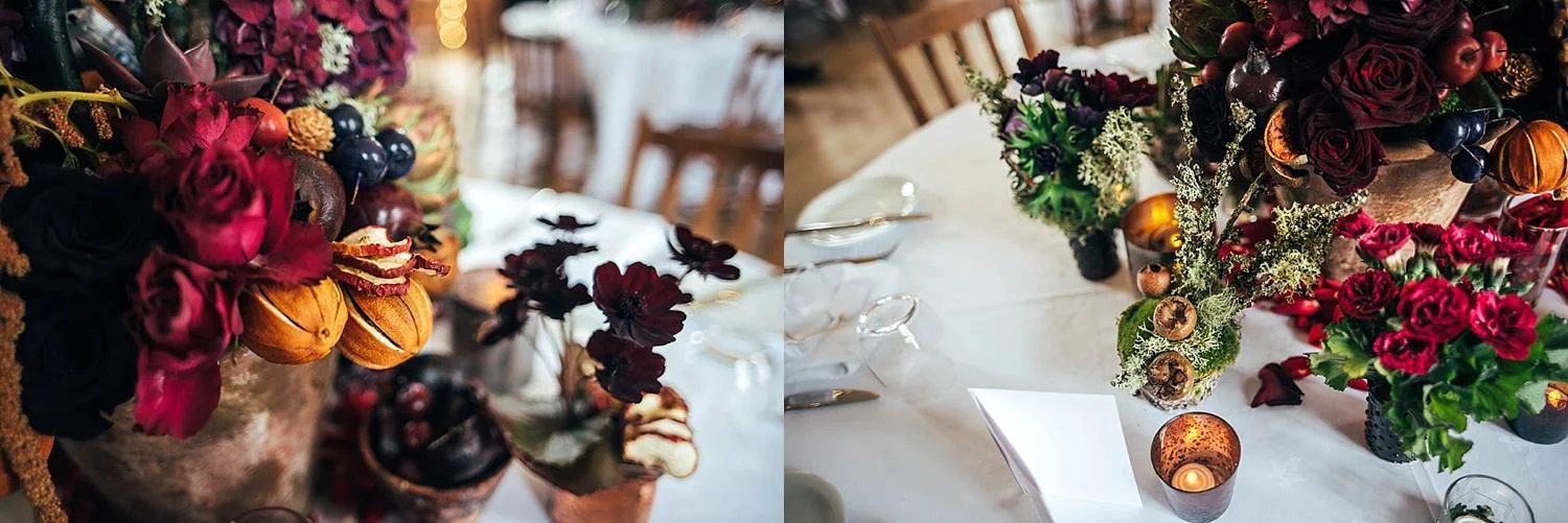 Gothic inspired vintage 80s dress Autumn Village Hall wedding Essex UK Documentary Wedding Photographer
