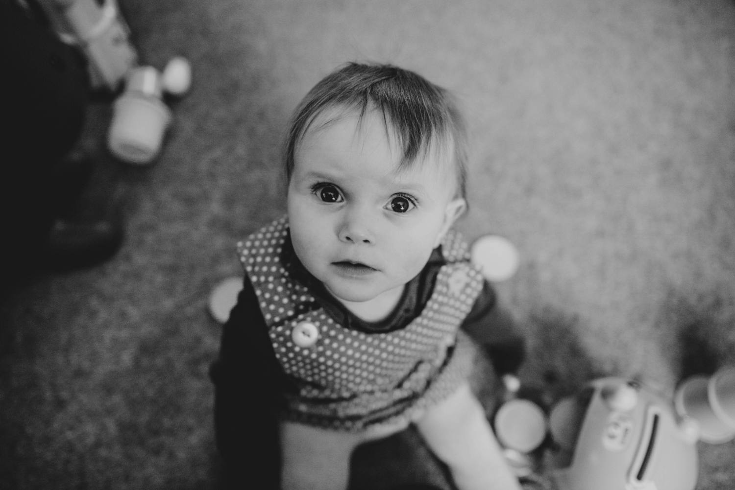 Baby girls 1st birthday at home lifestyle session. Essex UK Documentary Photographer.