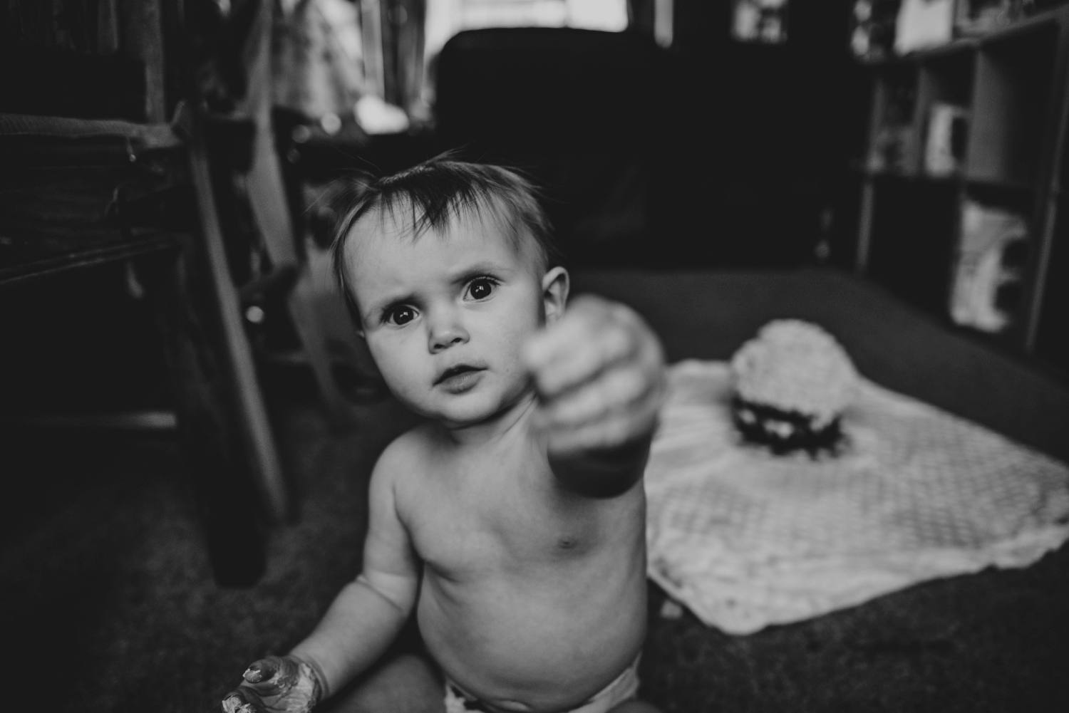 Baby girls 1st birthday at home lifestyle session. Essex UK Documentary Photographer.