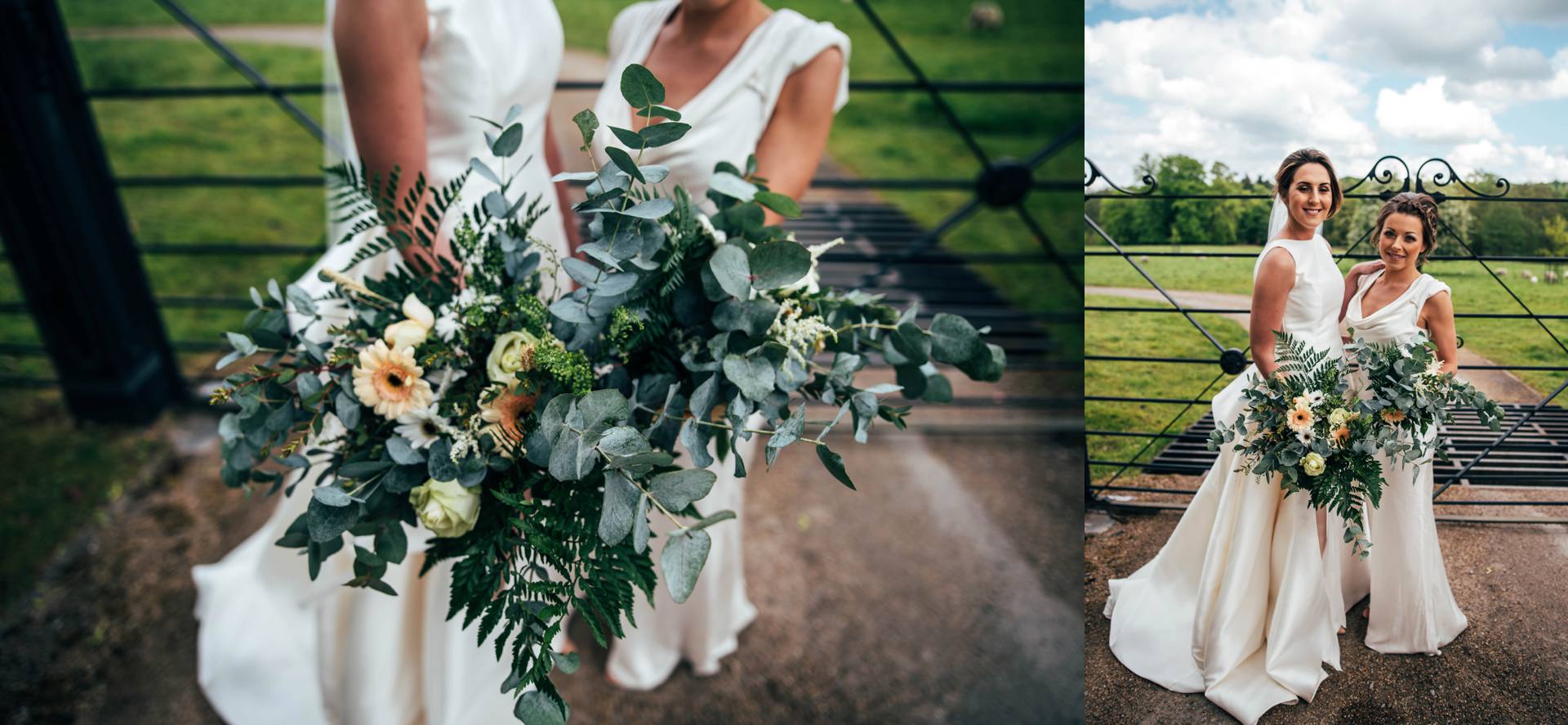Stylish Elegant DIY Village Hall White and Green Wedding Bride wears Pronovias Three Flowers Photography Essex UK Documentary Wedding Photographer