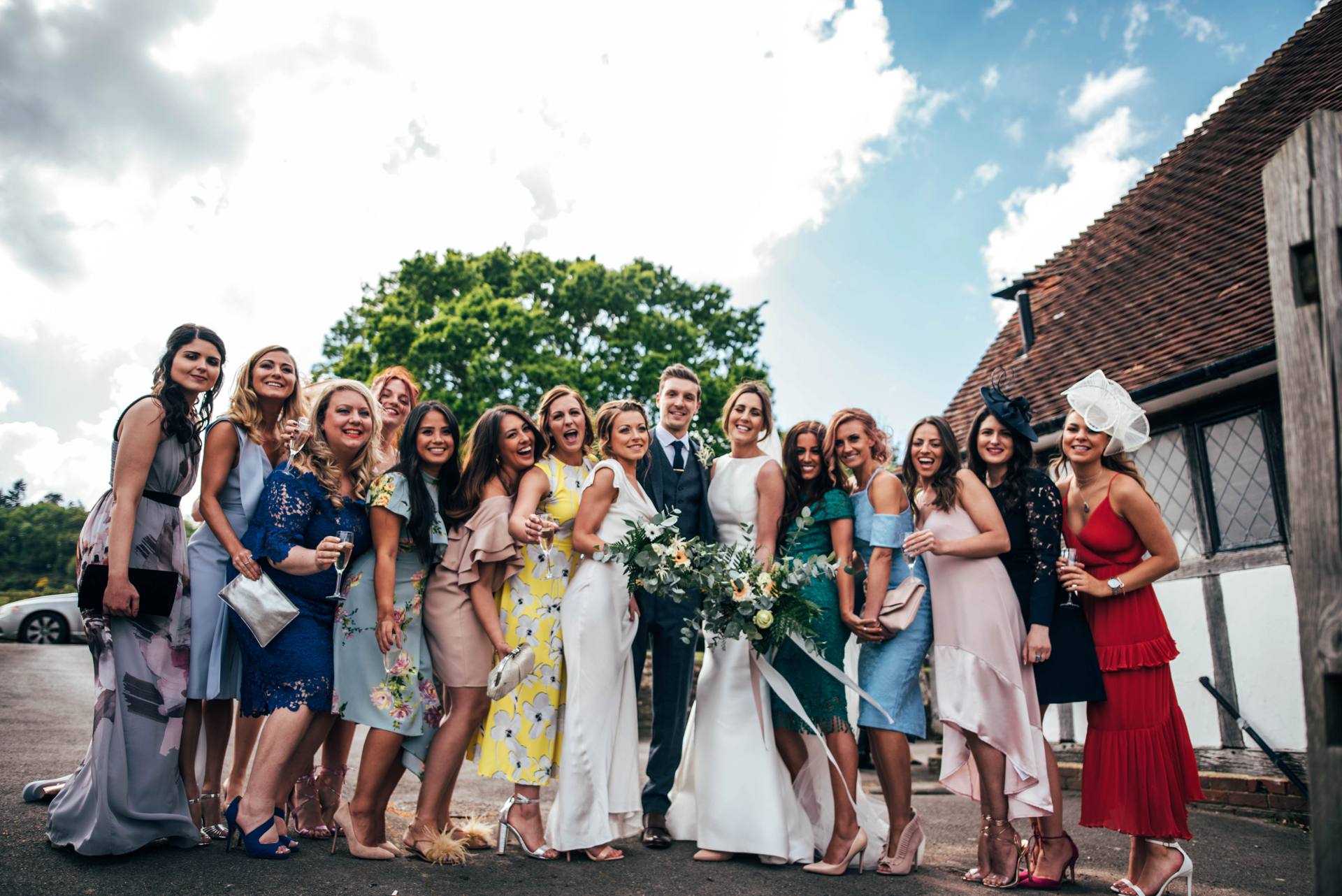 Stylish Elegant DIY Village Hall White and Green Wedding Bride wears Pronovias Three Flowers Photography Essex UK Documentary Wedding Photographer