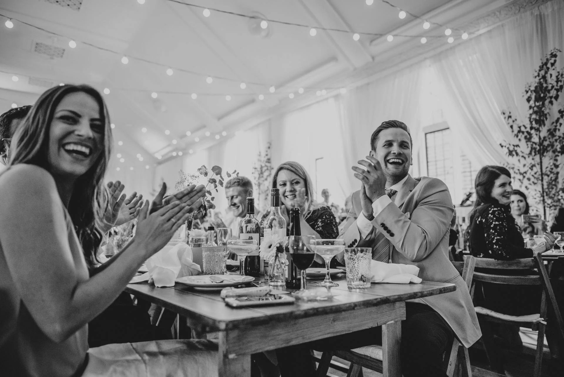 Stylish Elegant DIY Village Hall White and Green Wedding Bride wears Pronovias Three Flowers Photography Essex UK Documentary Wedding Photographer