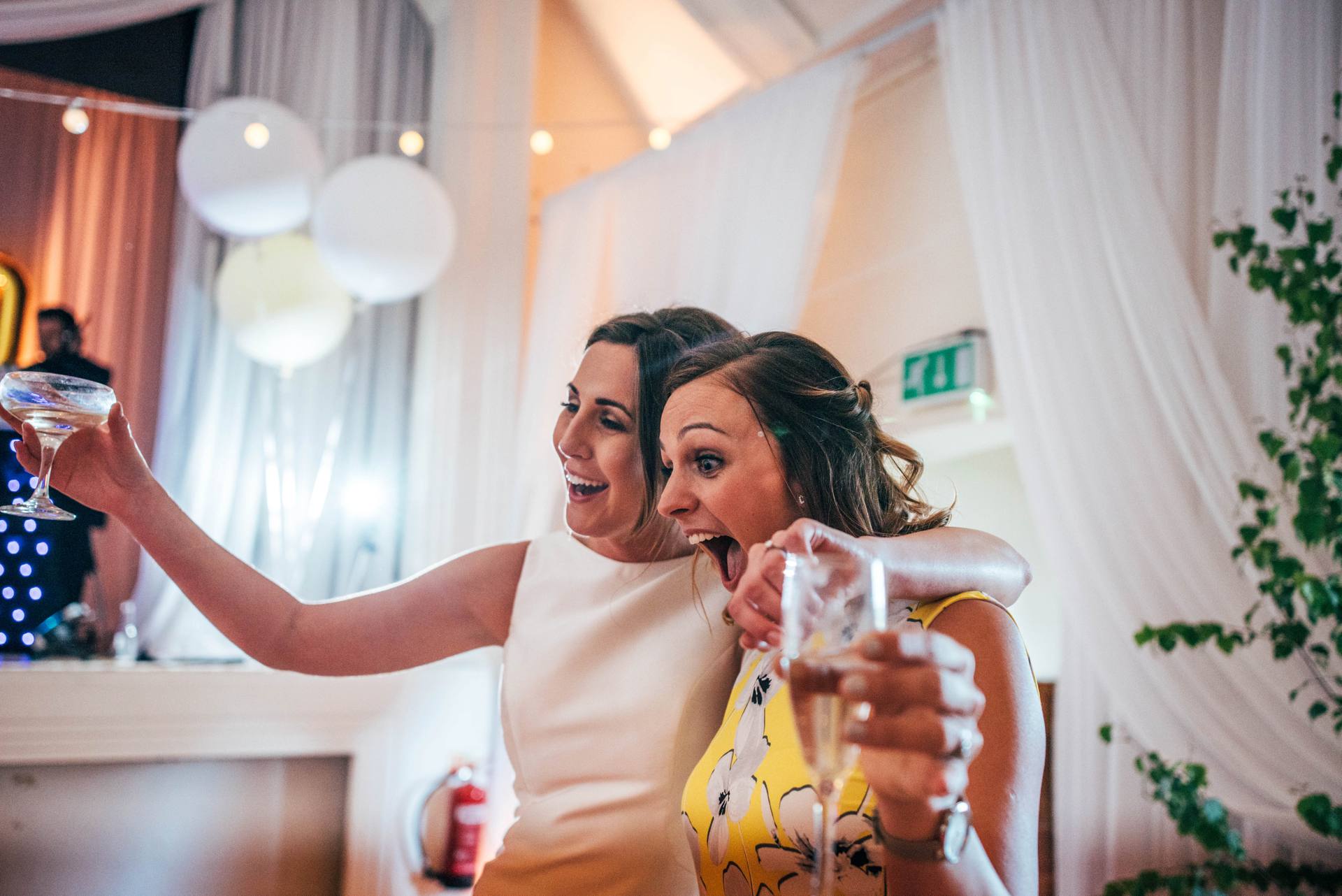 Stylish Elegant DIY Village Hall White and Green Wedding Bride wears Pronovias Three Flowers Photography Essex UK Documentary Wedding Photographer