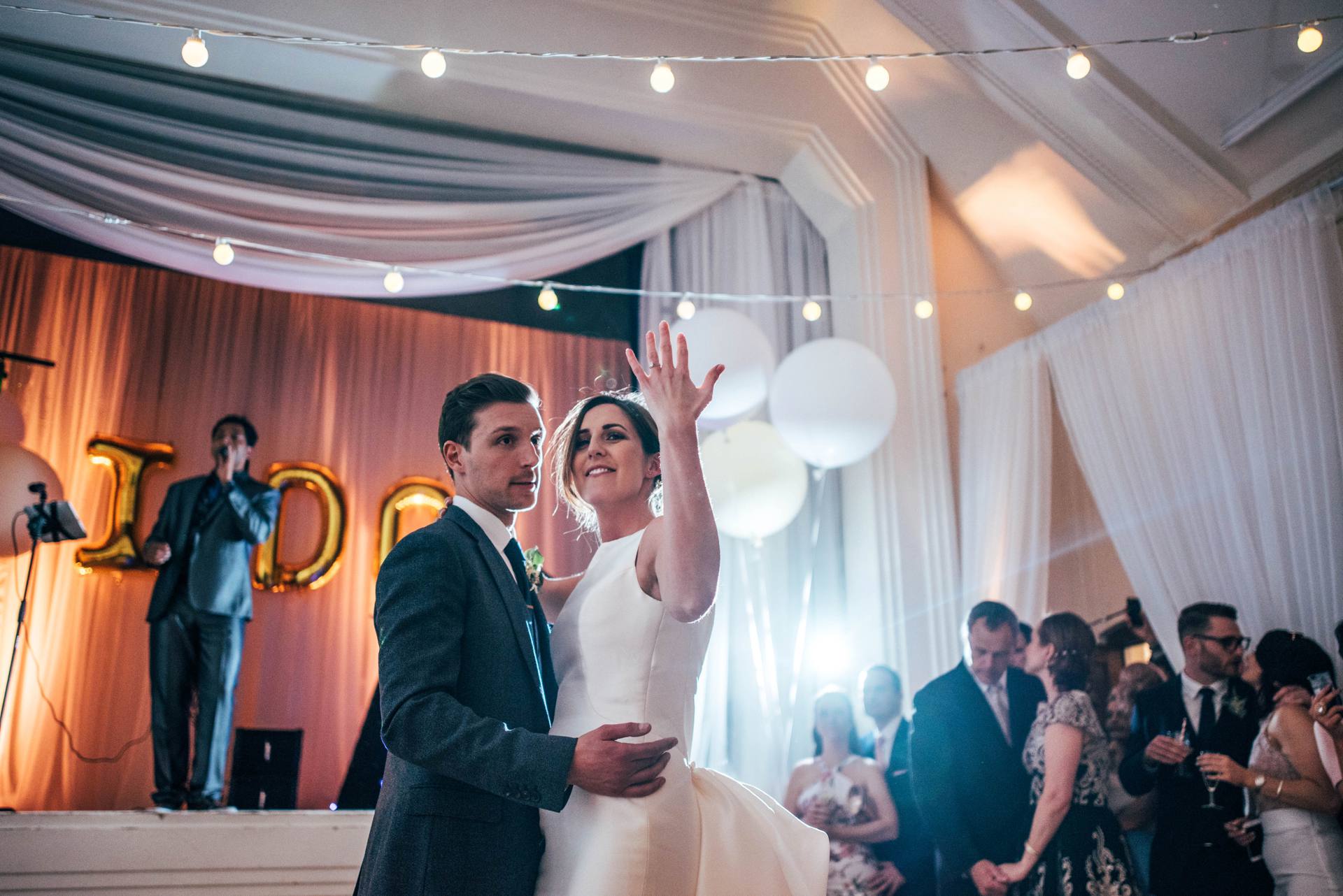 Stylish Elegant DIY Village Hall White and Green Wedding Bride wears Pronovias Three Flowers Photography Essex UK Documentary Wedding Photographer