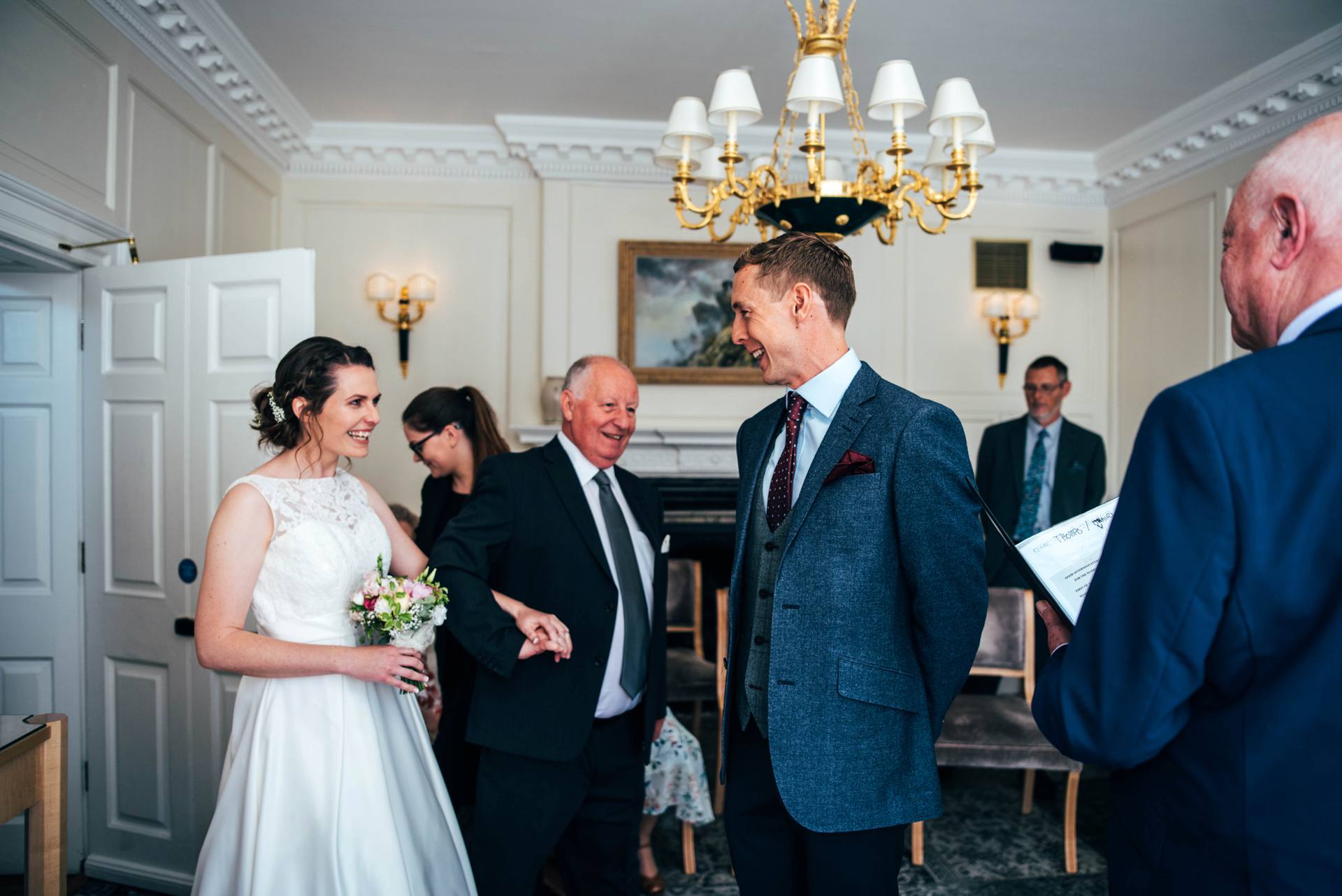 Alternative diy wedding on a boat with steam fairground Essex UK Documentary Wedding Photographer