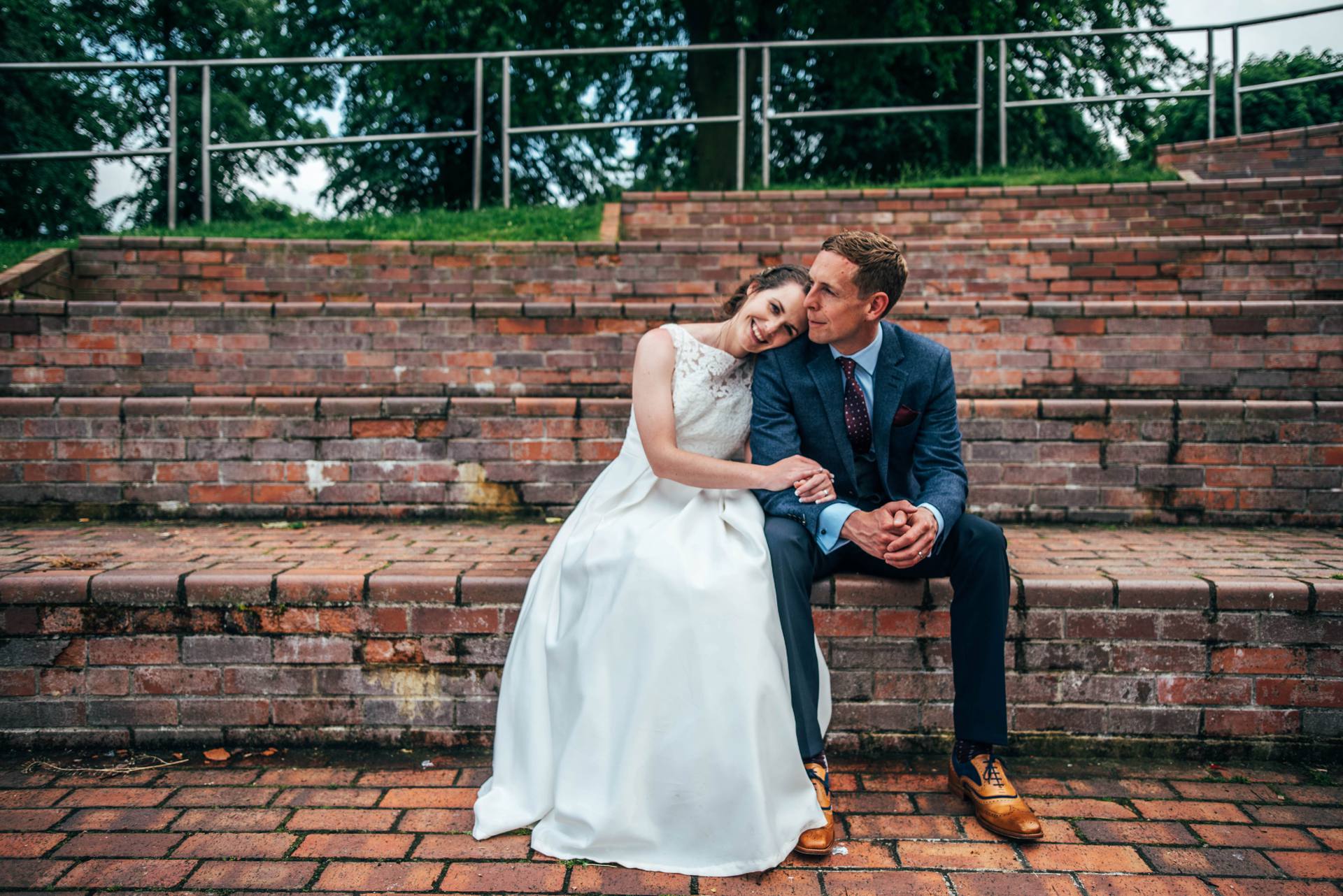 Alternative diy wedding on a boat with steam fairground Essex UK Documentary Wedding Photographer