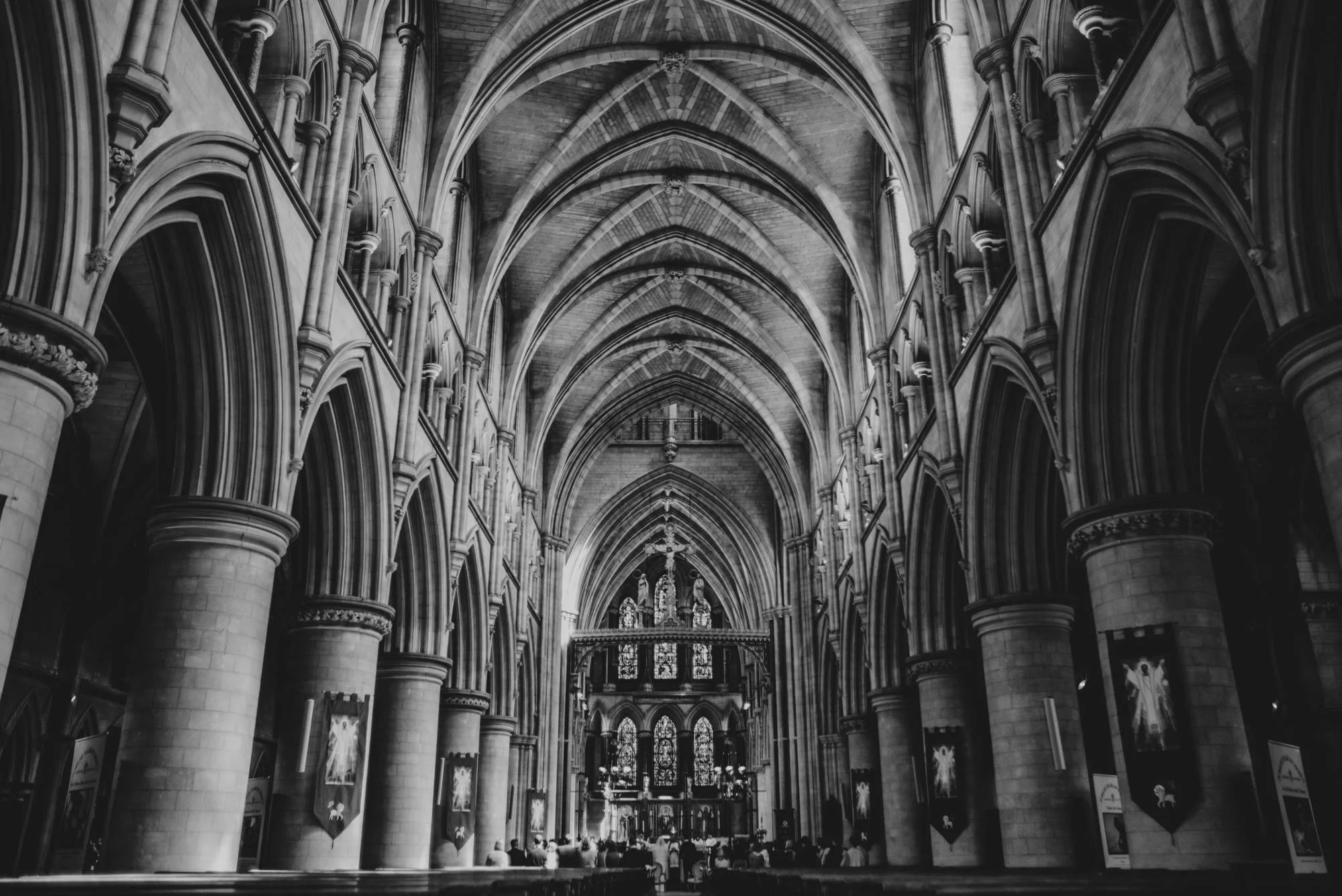 Elegant English Wedding Pink Flower Crowns Norwich Cathedral Kimberley Hall Bride wears Katrine Mogensen Essex UK Documentary Wedding Photographer 