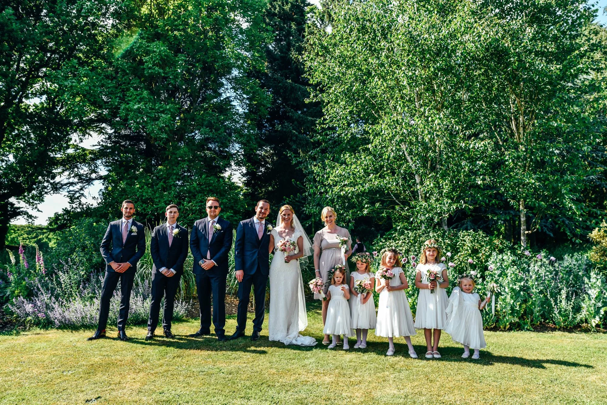 Elegant English Wedding Pink Flower Crowns Norwich Cathedral Kimberley Hall Bride wears Katrine Mogensen Essex UK Documentary Wedding Photographer