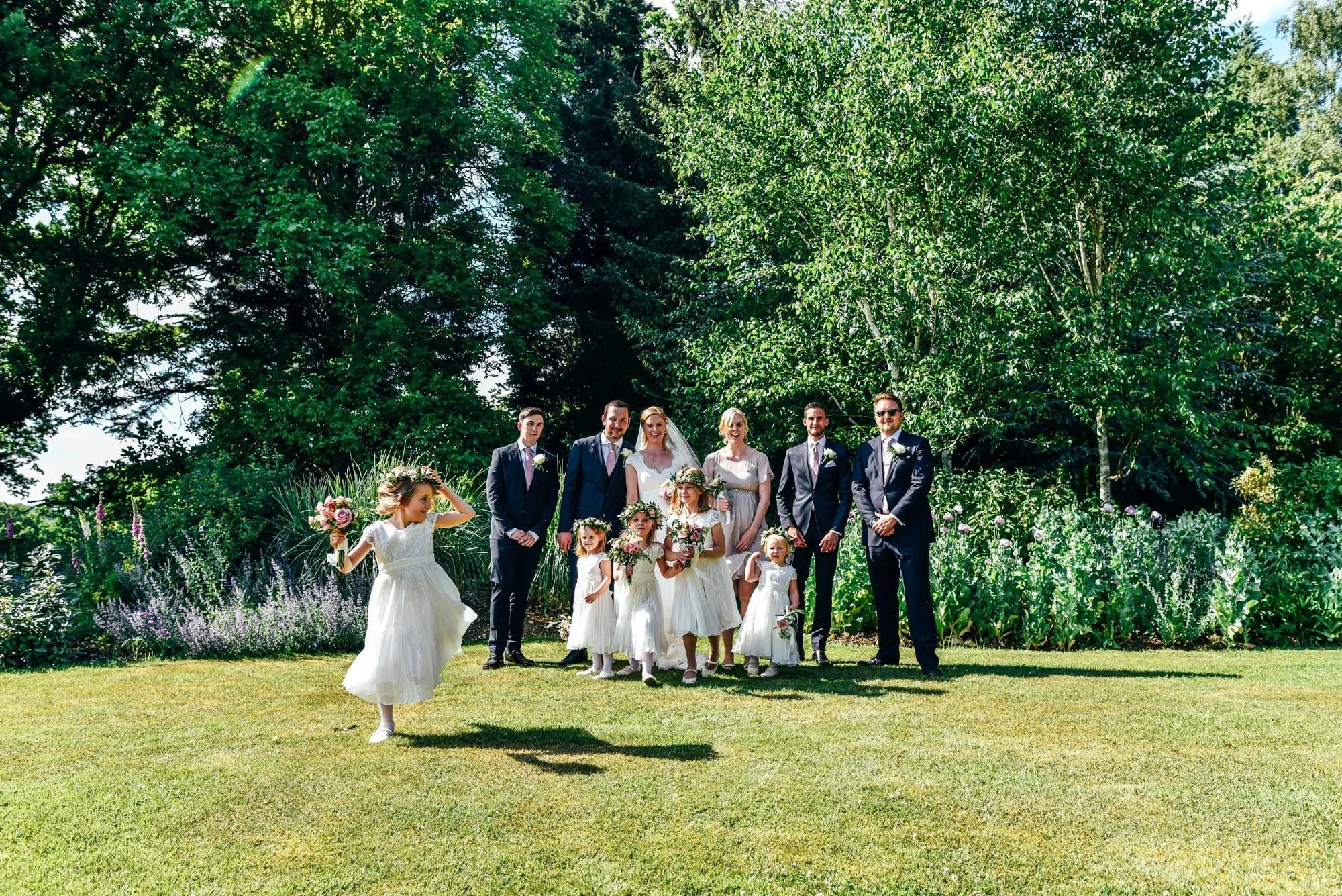 Elegant English Wedding Pink Flower Crowns Norwich Cathedral Kimberley Hall Bride wears Katrine Mogensen Essex UK Documentary Wedding Photographer