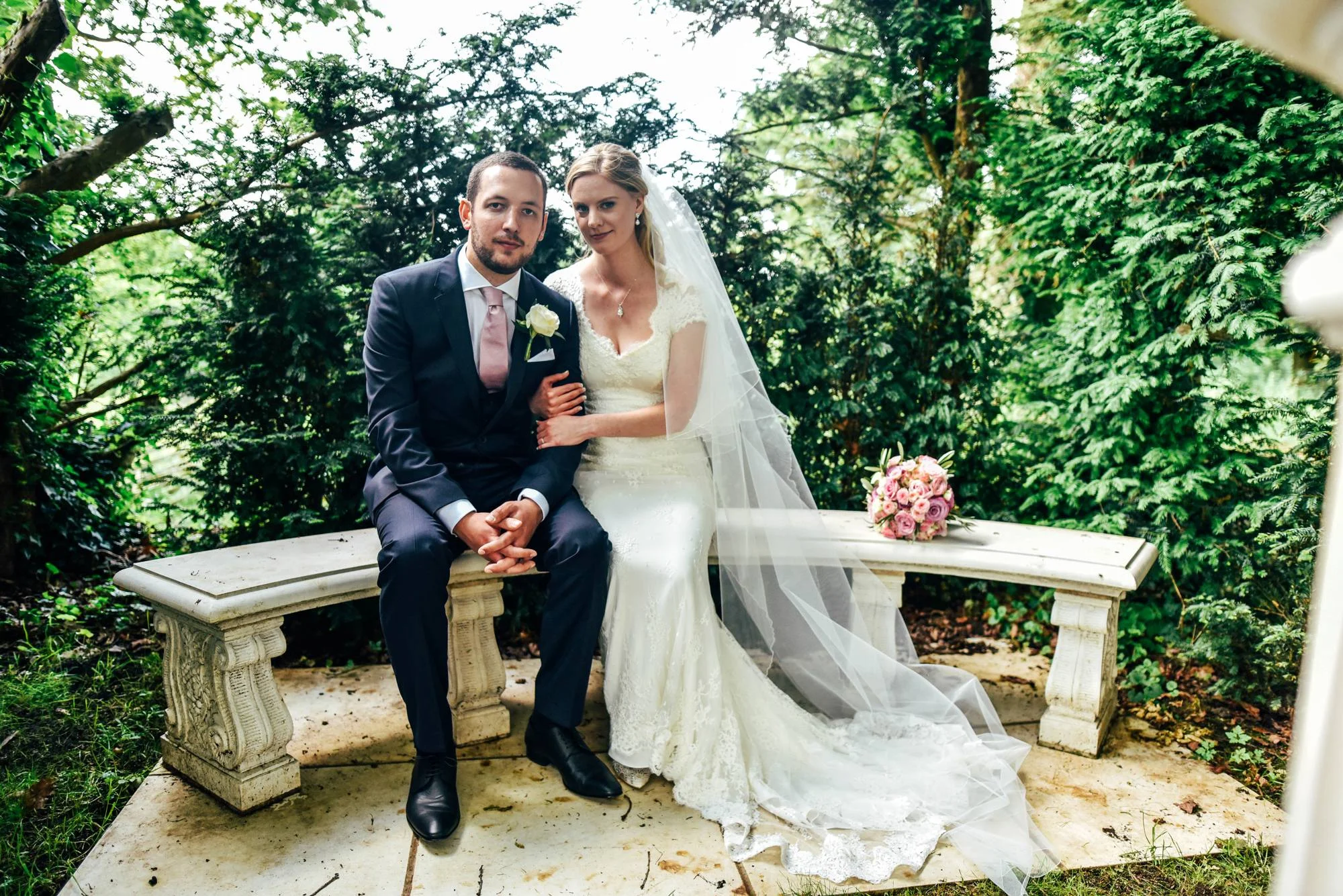 Elegant English Wedding Pink Flower Crowns Norwich Cathedral Kimberley Hall Bride wears Katrine Mogensen Essex UK Documentary Wedding Photographer