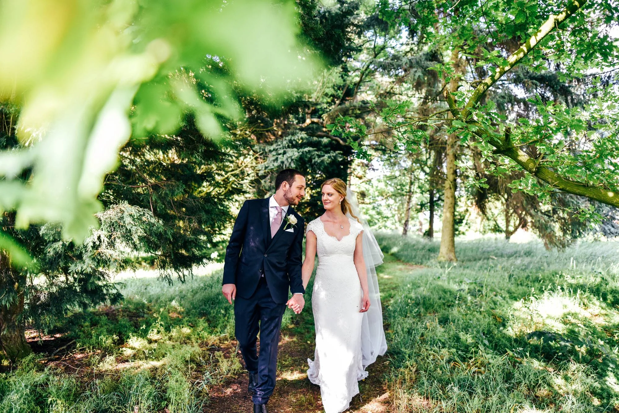 Elegant English Wedding Pink Flower Crowns Norwich Cathedral Kimberley Hall Bride wears Katrine Mogensen Essex UK Documentary Wedding Photographer