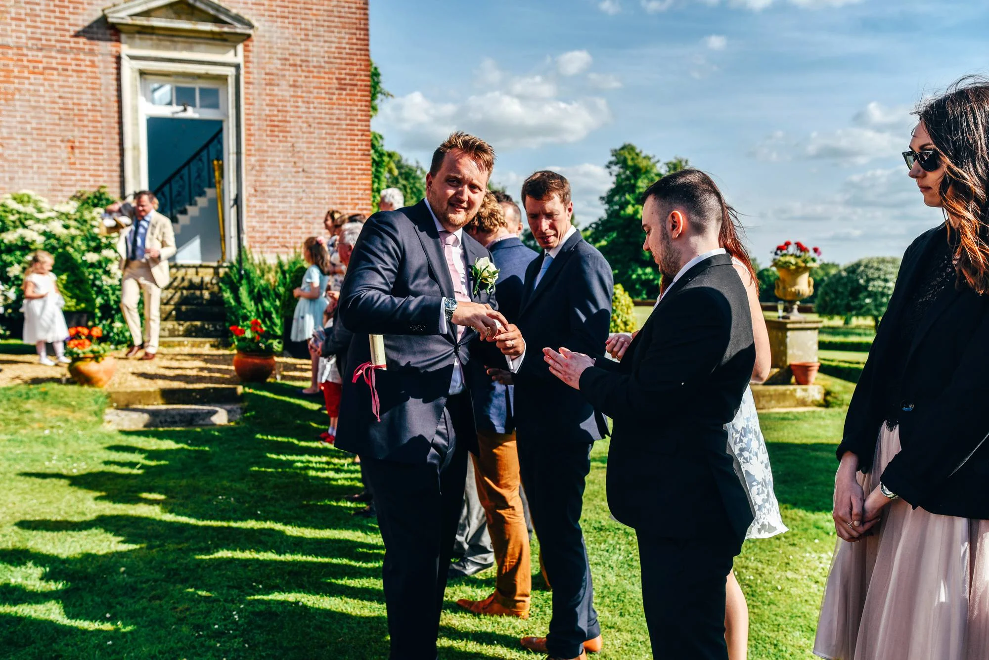 Elegant English Wedding Pink Flower Crowns Norwich Cathedral Kimberley Hall Bride wears Katrine Mogensen Essex UK Documentary Wedding Photographer