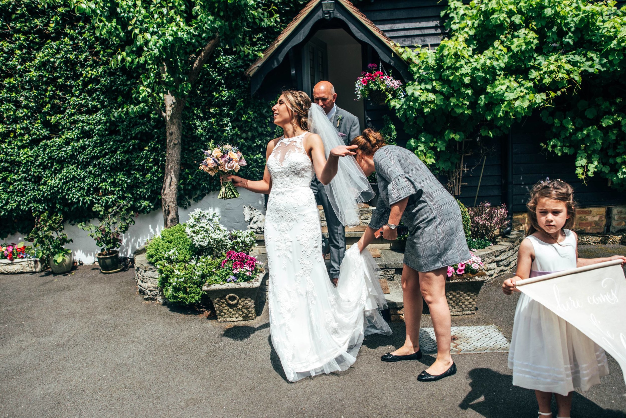 Grey & Lilacs Rustic Old Brook Barn Wedding Bride wears Enzoani Essex Documentary Wedding Photographer