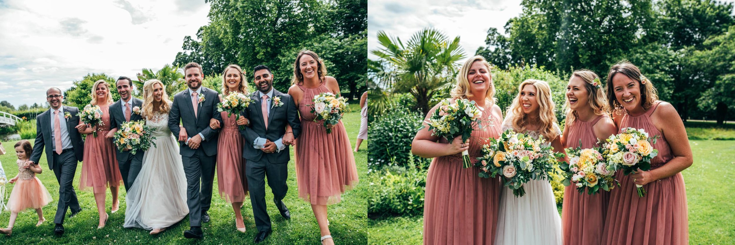 Boho Chic Fennes Essex Wedding Blush with hints of Copper Bride wears Lillian West Essex Documentary Wedding Photographer