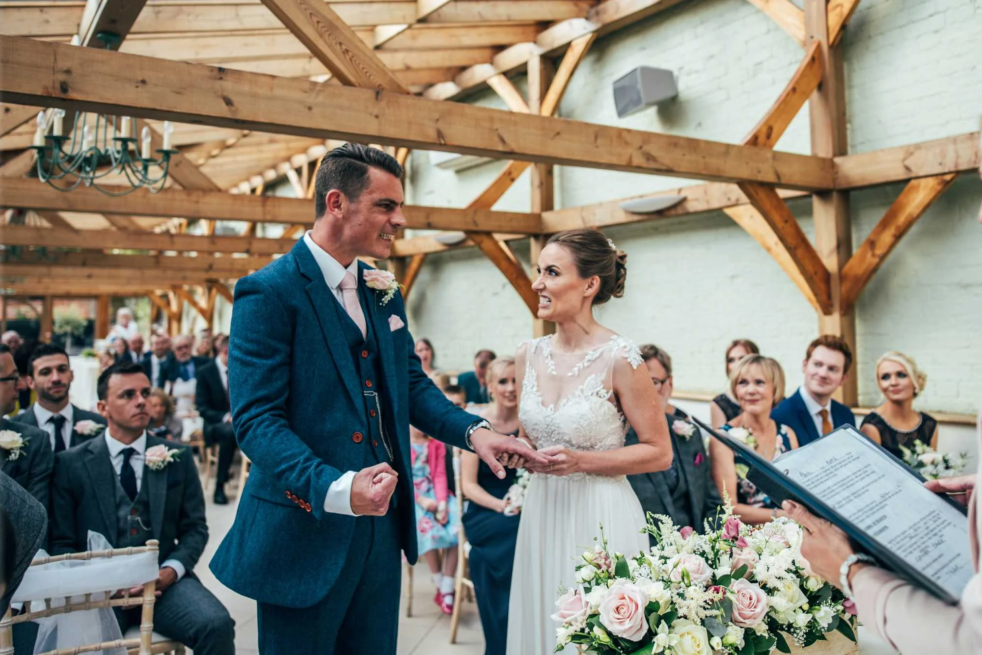 Modern Rustic, Romantic Autumn Wedding at Gaynes Park, Essex. Bride wears Maggie Sottero. Essex Documentary Wedding Photographer.