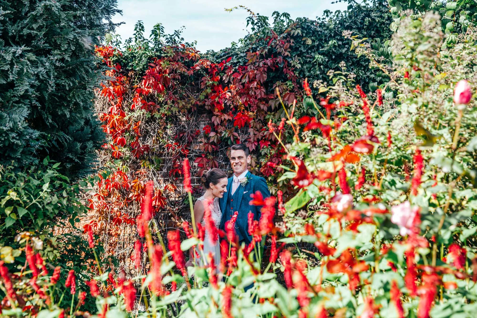 Modern Rustic, Romantic Autumn Wedding at Gaynes Park, Essex. Bride wears Maggie Sottero. Essex Documentary Wedding Photographer.