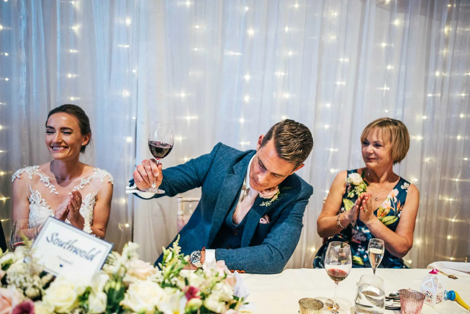 Modern Rustic, Romantic Autumn Wedding at Gaynes Park, Essex. Bride wears Maggie Sottero. Essex Documentary Wedding Photographer.