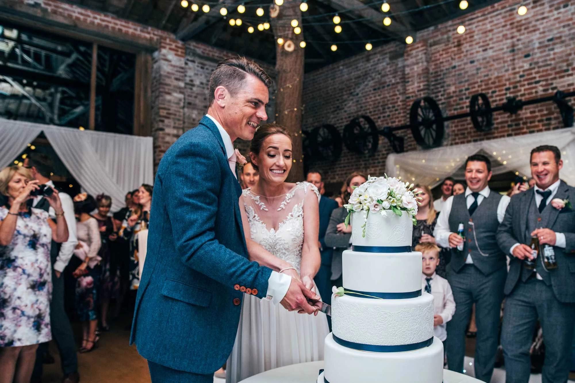 Modern Rustic, Romantic Autumn Wedding at Gaynes Park, Essex. Bride wears Maggie Sottero. Essex Documentary Wedding Photographer.