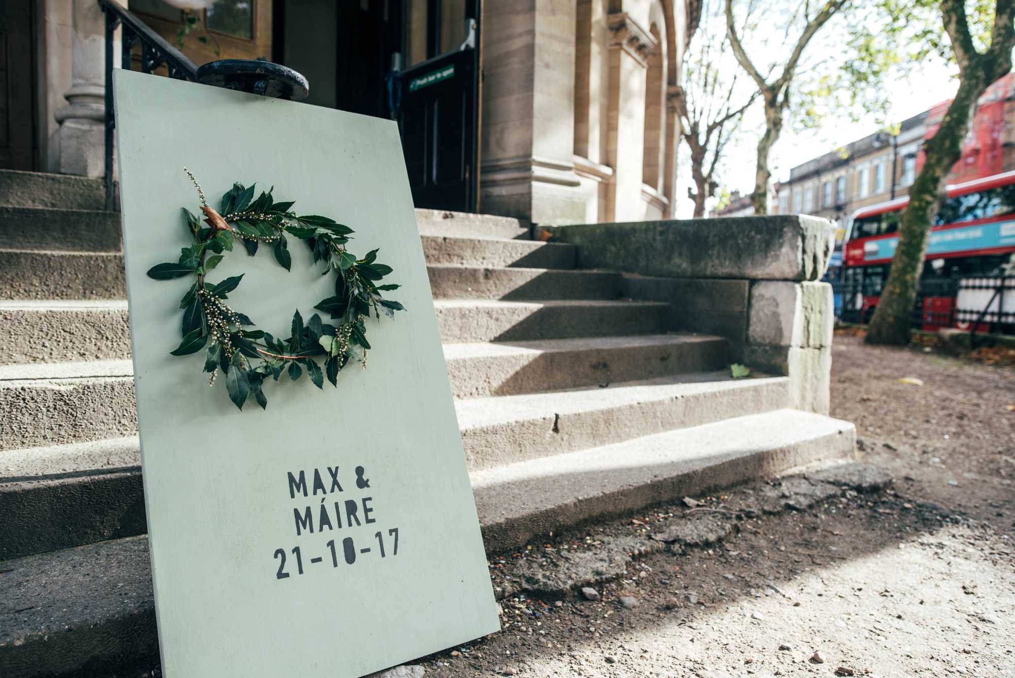 Vintage Botanical DIY Hackney Round Chapel Wedding with Italian Feast, Foliage Hoops, Bride Wears Halfpenny Bridal