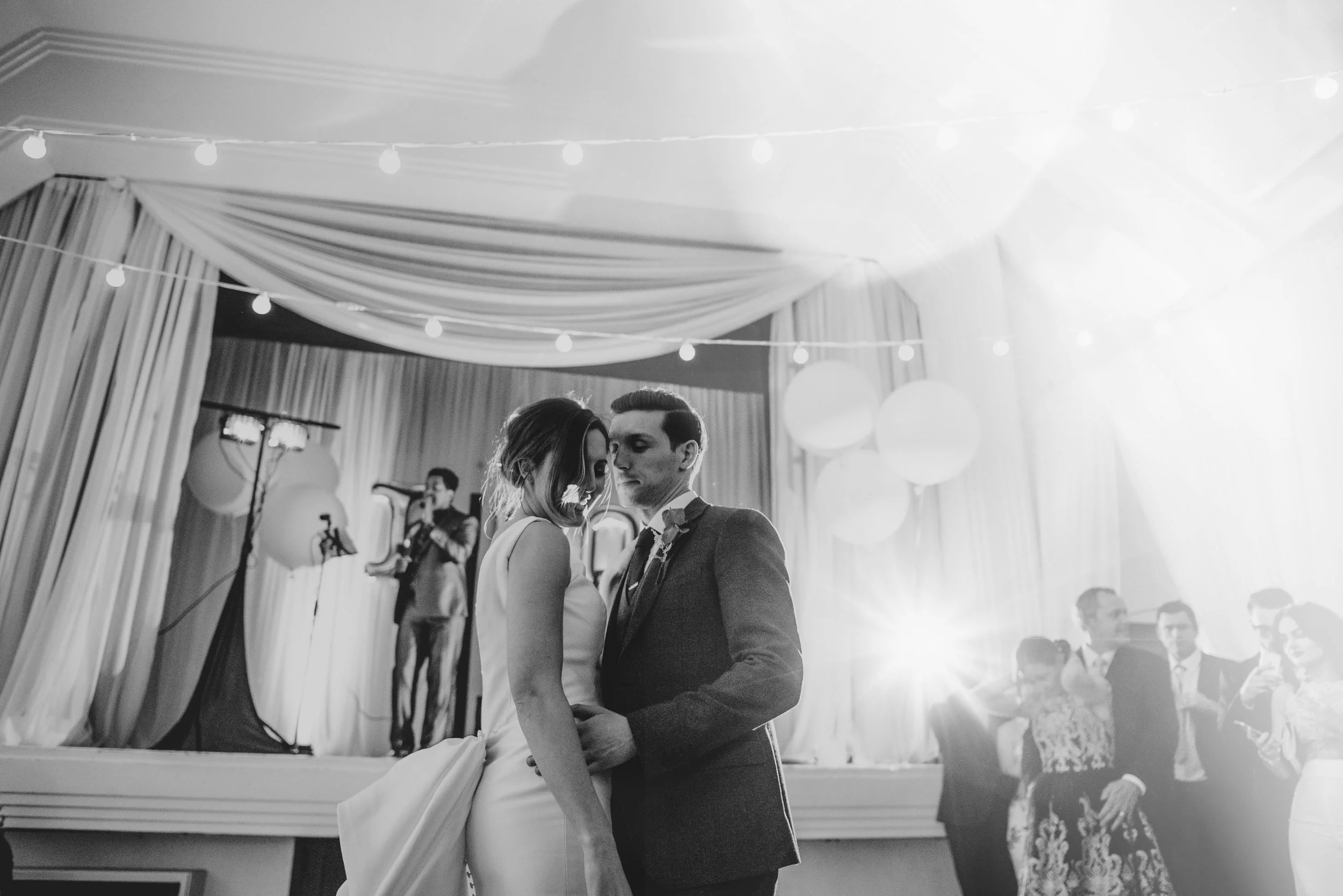 Bride and Groom First Dance DIY Village Hall Essex Documentary Wedding Photographer